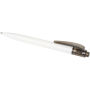 Thalaasa balpen van ocean bound plastic (zwarte inkt) - Transparant zwart/Wit