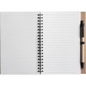 Notitieboek Stella | Gerecycled karton | Gelinieerd | Balpen zwart