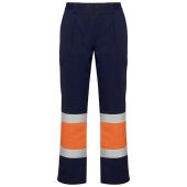 navy blue/fluor orange