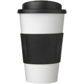 Americano® 350 ml geïsoleerde beker met handvat - Wit/Zwart