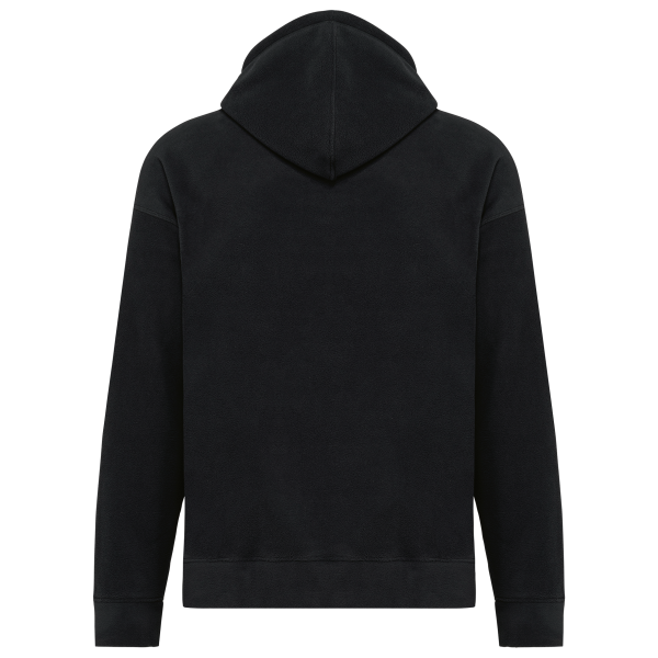 Oversized uniseks sweater met capuchon van gerecycled fleece Black XS Oversized uniseks sweater met capuchon van gerecycled fleece Black XS