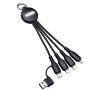 6-in-1 oplaadkabel met licht REEVES-PUHALANI II - zwart, wit