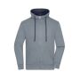 Men's Lifestyle Zip-Hoody grey-melange/navy S
