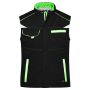 Workwear Softshell Padded Vest - COLOR - black/lime green 6XL