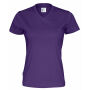 Cottover Gots T-shirt V-neck Lady purple XS Cottover Gots T-shirt V-neck Lady purple XS