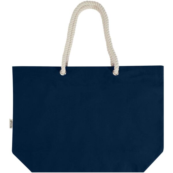 Florida 270 g/m² GRS gerecyclede strandtas 18L - Marineblauw Florida 270 g/m² GRS gerecyclede strandtas 18L - Marineblauw