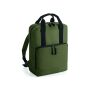 RECYCLED TWIN HANDLE COOLER BACKPACK, MILITARY GREEN, One size, BAG BASE