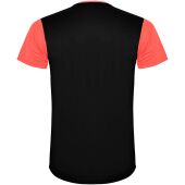 Detroit unisex sportshirt met korte mouwen - Fluorkoraal/Zwart - S