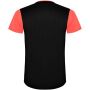 Detroit unisex sportshirt met korte mouwen - Fluor Coral/Zwart - S