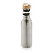 Avira Alcor RCS gerecycled RVS enkelwandige waterfles 600ML, zilver