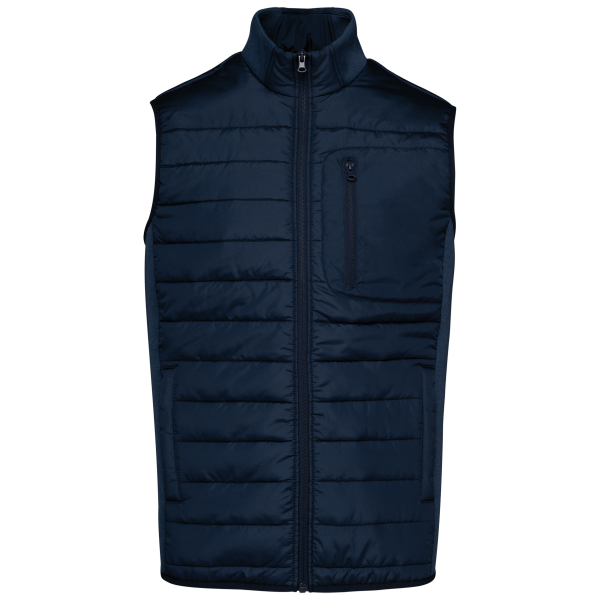 Herenbodywarmer in twee stoffen Mid Navy / Midnight Navy Heather 3XL Herenbodywarmer in twee stoffen Mid Navy / Midnight Navy Heather 3XL