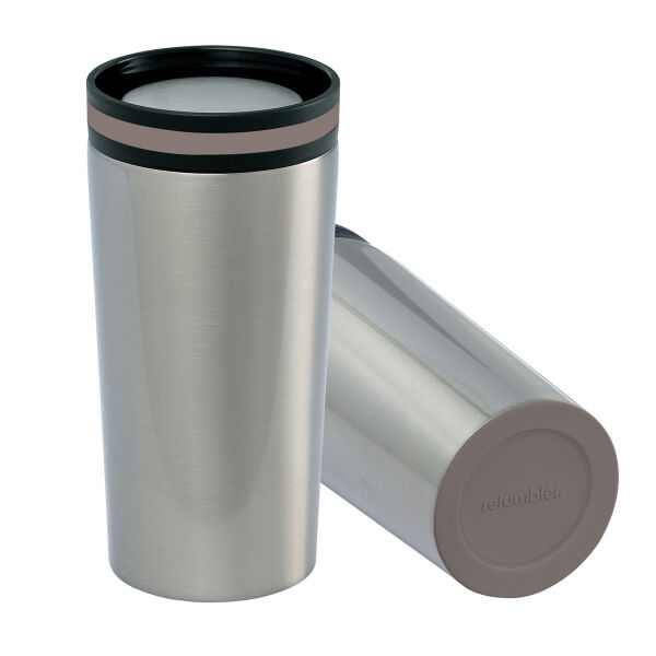 Thermobeker RETUMBLER-myDRINQEO - bruin, zilver Thermobeker RETUMBLER-myDRINQEO - bruin, zilver