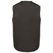 Gevoerde uniseks gilet van polykatoen multizakken Dark Grey 5XL