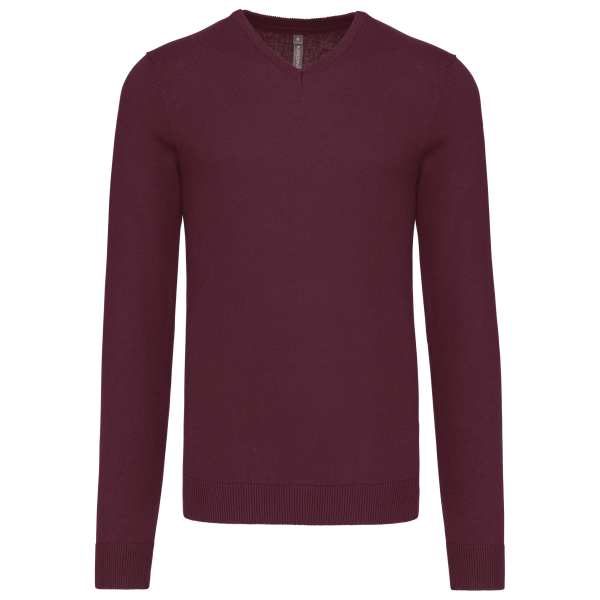 Heren pullover met v-hals