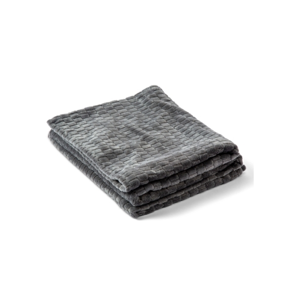 Kosta Linnewafveri Fleece Plaid Jaquard 130x170 cm - Dark Grey