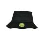 ORGANIC COTTON BUCKET HAT, BLACK, One size, FLEXFIT