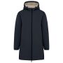 Duurzaam waterdicht uniseks jasje met sherpavoering navy blue XXL