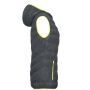 Ladies' Down Vest carbon/acid yellow M