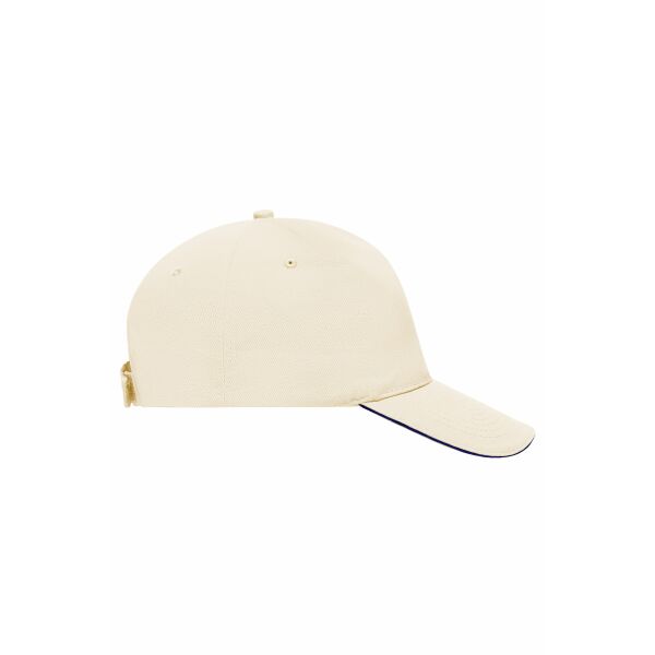 5 Panel Sandwich Cap natural/navy one size 5 Panel Sandwich Cap natural/navy one size
