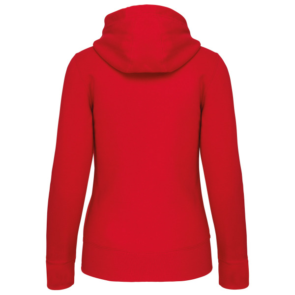 Damessweater met rits en capuchon Red XS