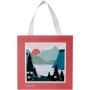 Smartfold papieren tas van 210 g/m² met lintgrepen en een glanzende laminaatlaag - 24 x 10 x 24 cm - Wit