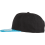 Bronx glitter snapbackpet met platte klep Black / Turquoise One Size