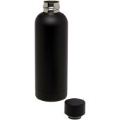 Spring 500 ml RCS-gecertificeerde gerecyclede roestvrijstalen koperen vacuümgeïsoleerde fles - Zwart Spring 500 ml RCS-gecertificeerde gerecyclede roestvrijstalen koperen vacuümgeïsoleerde fles - Zwart