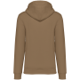 Ecologische uniseks sweater met capuchon Dark camel XXS
