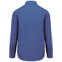 Overhemd in onderhoudsvriendelijk polykatoen-popeline heren Cobalt Blue S