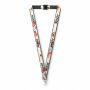 Polyester keycord met gesublimeerde satijnen overlay