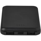 Asama type-C powerbank van 5000 mAh van gerecycled plastic - Zwart