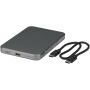 Avis 5000 mAh RCS powerbank van gerecycled aluminium met magneetsluiting - Donkermetaal