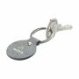 Recycled Denim Textile Keyring Round sleutelhanger