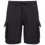 Duurzame verwassen herencargoshort van French Terry washed black XS