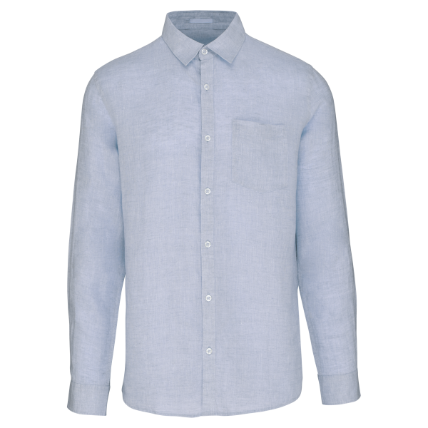 Chemise en lin homme Linen Blue L Chemise en lin homme Linen Blue L