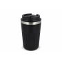 Gerecycled RVS Koffie beker 400ml - Zwart