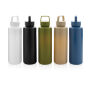 RCS gecertificeerd recycled PP waterfles met handvat, groen