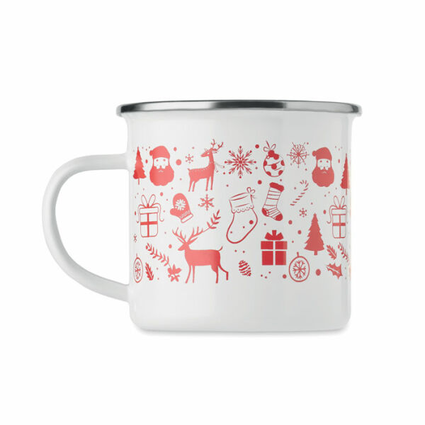 SEASOMEL - Kerst emaille mok 300ml - Wit SEASOMEL - Kerst emaille mok 300ml - Wit