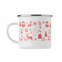 SEASOMEL - Kerst emaille mok 300ml - Wit