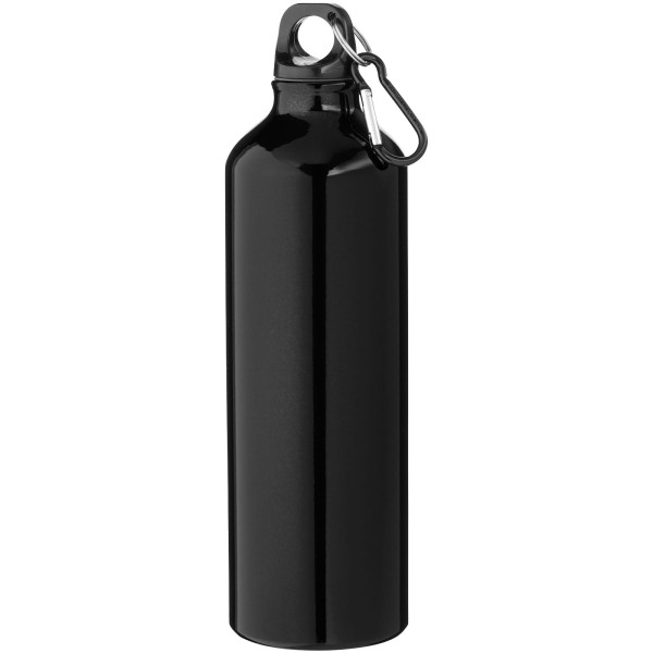 Oregon 770 ml RCS certified recycled aluminium water bottle with carabiner - Solid black