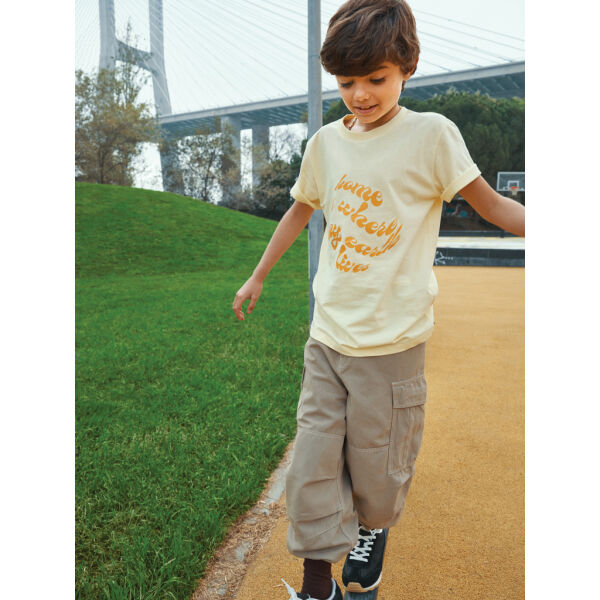 IQONIQ Koli kids lichtgewicht gerecycled katoen t-shirt, cream yellow (56) IQONIQ Koli kids lichtgewicht gerecycled katoen t-shirt, cream yellow (56)
