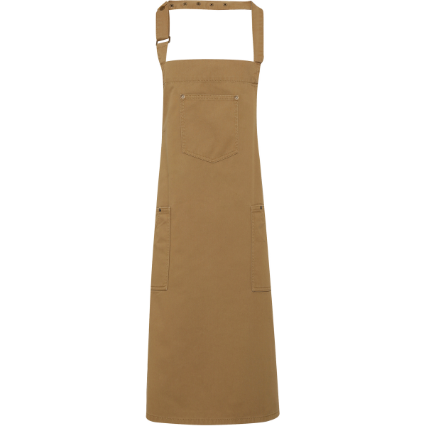 Chino - Katoenen halterschort Khaki Beige One Size Chino - Katoenen halterschort Khaki Beige One Size