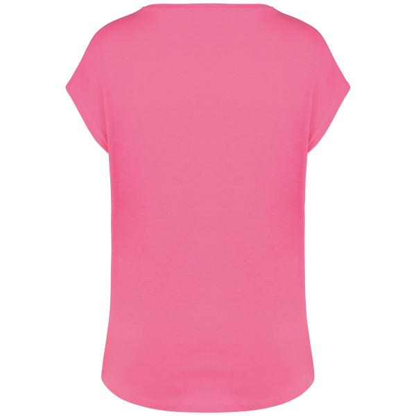 Ecologisch baggy dames T-shirt V-hals Candy Rose M Ecologisch baggy dames T-shirt V-hals Candy Rose M