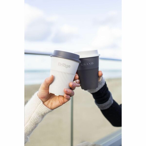 Circular&Co Returnable Cup Lid 227 ml Kaffeebecher - weiß/grau Circular&Co Returnable Cup Lid 227 ml Kaffeebecher - weiß/grau