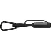 Algieba 65W 3-in-1 oplaadkabel van gerecycled aluminium met karabijnhaak - Zwart