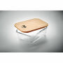 TUNDRA LUNCHBOX - Lunchbox glas bamboe deksel9000 - Transparant