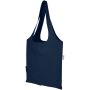 Madras Blend 140 g/m² GRS-gecertificeerde, gerecyclede, opvouwbare katoenen draagtas, 7 liter - Marineblauw Madras Blend 140 g/m² GRS-gecertificeerde, gerecyclede, opvouwbare katoenen draagtas, 7 liter - Marineblauw