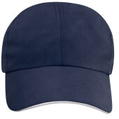 Morion GRS gerecyclede cool fit sandwich cap met 6 panelen - Marineblauw