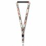 Afneembare polyester keycord met gesublimeerde satijnen overlay