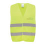 GRS gerecycled PET reflecterend veiligheidsvest, geel